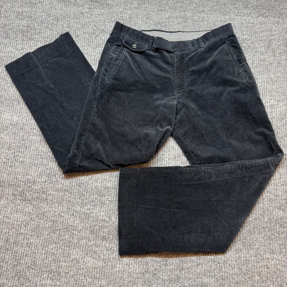 Vintage Prohibit Les Japan Corduroy Pants 34x30 Charcoal Y2K Designer Luxury